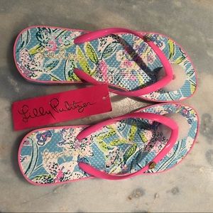 BNWT Lilly Pulitzer Bali Blue Sway This Way Flip